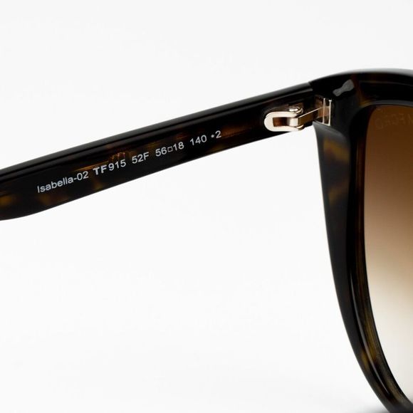 NEW Tom Ford FT0915/S ISABELLA 52F Havana Brown Gradient Cat Eye Women Sunglasse - Picture 10 of 11